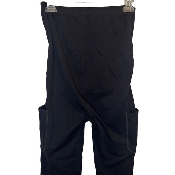 Preggo Leggings High Rise BLACK Snapback Postpartum Leggings Pockets Sz XL/XXL - Picture 4 of 6